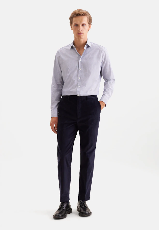 Regular Cordhose Kord in Dunkelblau | Seidensticker Onlineshop