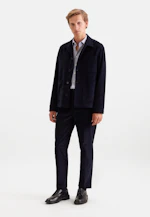 Regular Pantalon en velours côtelé Corduroy in Bleu Foncé |  Seidensticker Onlineshop