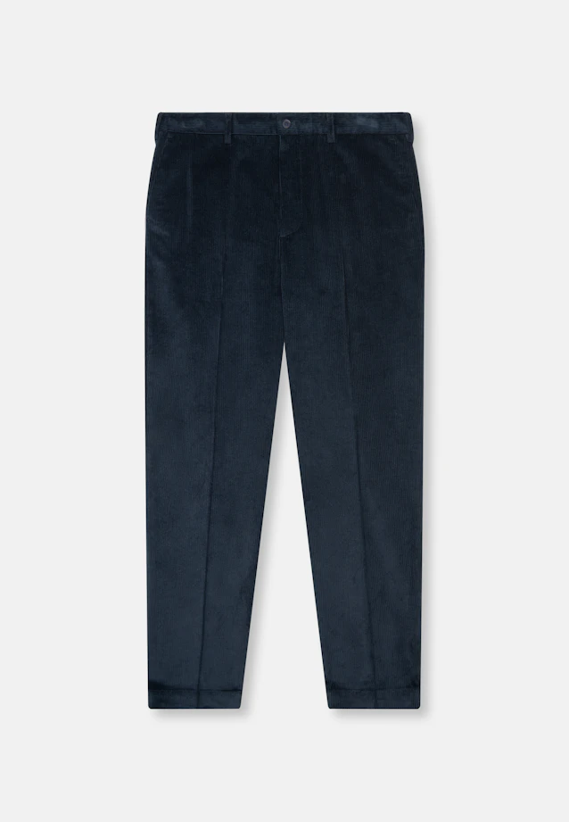 Regular Pantalon en velours côtelé Corduroy in Bleu Foncé |  Seidensticker Onlineshop