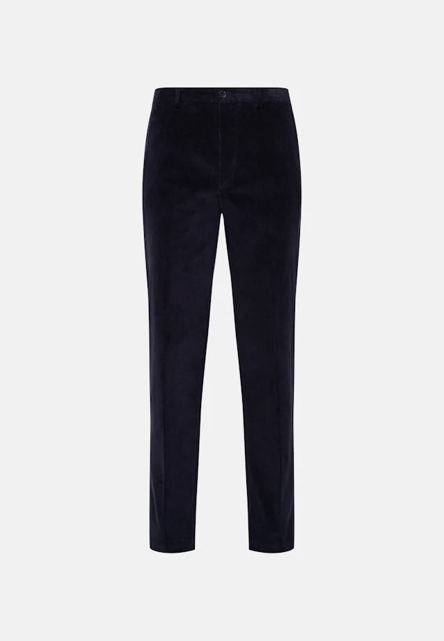 Regular Pantalon en velours côtelé Corduroy in Bleu Foncé |  Seidensticker Onlineshop