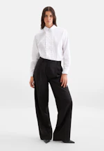 Shirt blouse with ruffle detail in Weiß |  Seidensticker Onlineshop