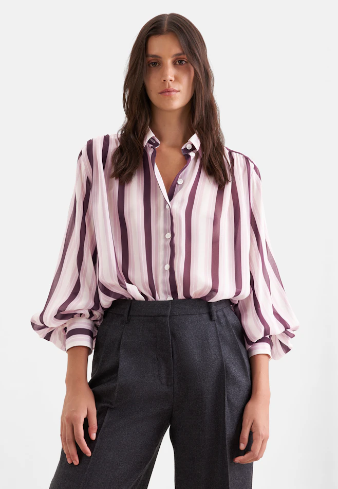 Shirt blouse with volume sleeves in Rot | Seidensticker online shop