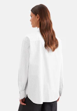 Slightly overcut shirt blouse made of cotton poplin in Weiß |  Seidensticker Onlineshop