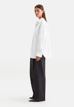 Slightly overcut shirt blouse made of cotton poplin in Weiß |  Seidensticker Onlineshop