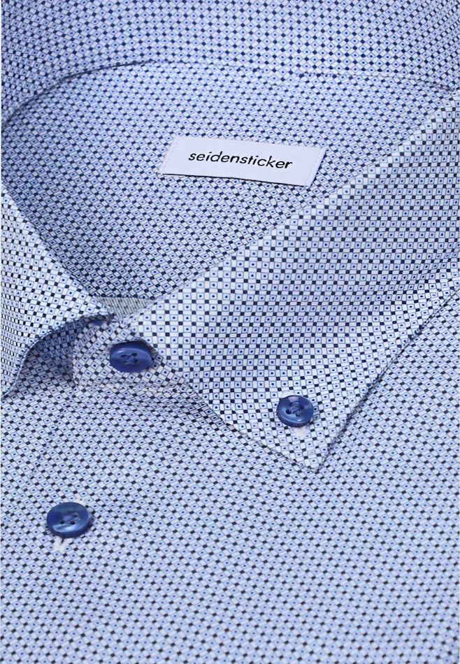Regular Chemise d'affaires Imprimé dans Bleu Moyen | Boutique en ligne Seidensticker