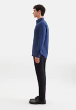 Shaped Business shirt Print in Mittelblau |  Seidensticker Onlineshop