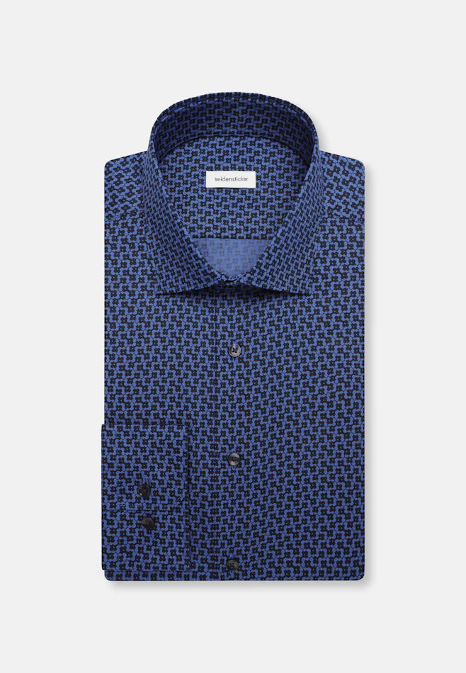 X-Slim Business Hemd Druck in Mittelblau | Seidensticker Onlineshop