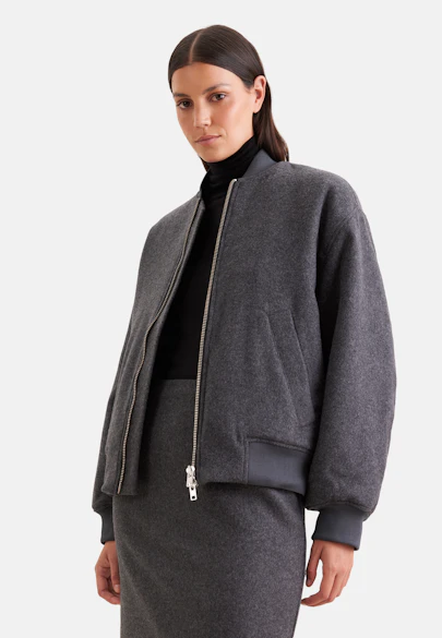 Oversized Blouson in Grau |  Seidensticker Onlineshop