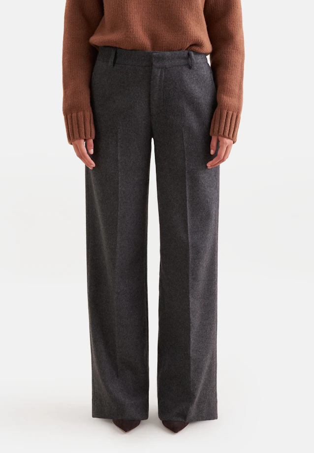 Gerade Hose aus Wolle in Grau |  Seidensticker Onlineshop