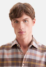 Regular Flannel shirt Check in Braun |  Seidensticker Onlineshop