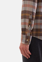 Regular Flannel shirt Check in Braun |  Seidensticker Onlineshop