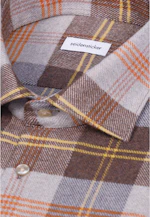 Regular Flannel shirt Check in Braun |  Seidensticker Onlineshop