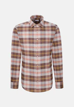 Regular Flannel shirt Check in Braun |  Seidensticker Onlineshop
