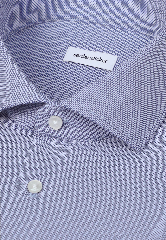 Regular Performance-Hemd Struktur in Mittelblau |  Seidensticker Onlineshop
