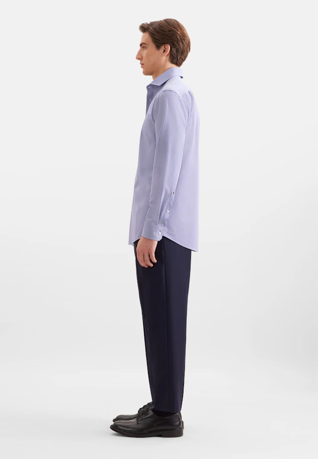 Regular Performance shirt Structure in Mittelblau |  Seidensticker Onlineshop