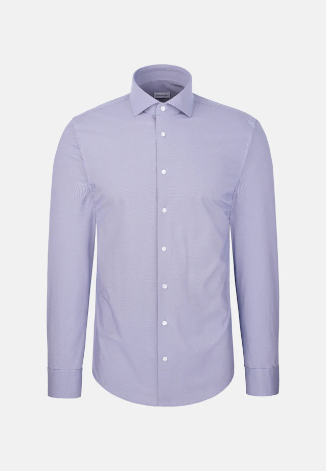 Regular Performance shirt Structure in Mittelblau |  Seidensticker Onlineshop