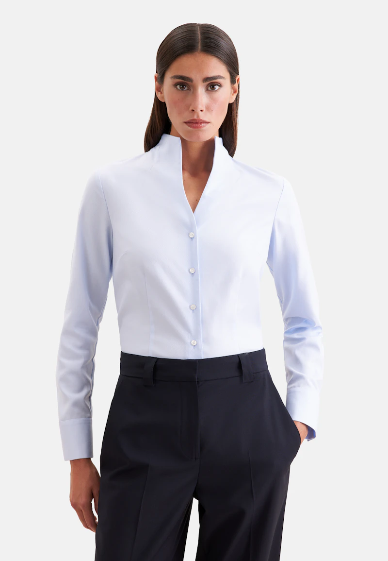 Kelchkragenbluse Uni