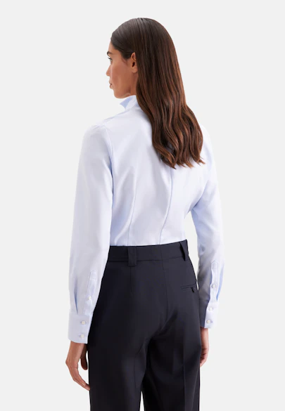 Kelchkragenbluse Uni in Hellblau |  Seidensticker Onlineshop