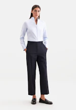 Kelchkragenbluse Uni in Hellblau |  Seidensticker Onlineshop
