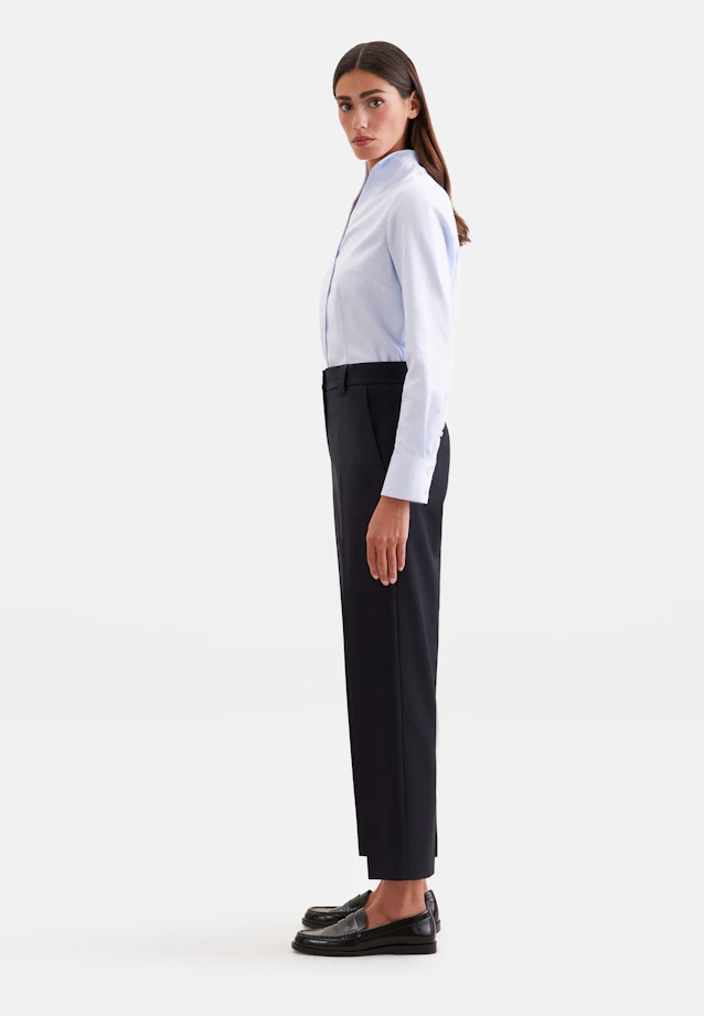 Kelchkragenbluse Uni in Hellblau |  Seidensticker Onlineshop