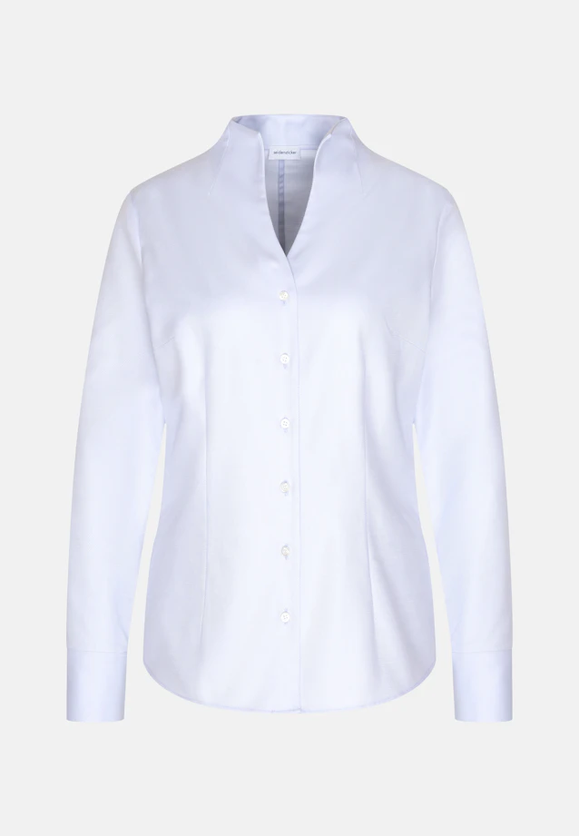 Kelchkragenbluse Uni in Hellblau |  Seidensticker Onlineshop