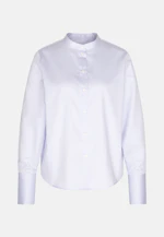 Stehkragenbluse Gestreift in Mittelblau |  Seidensticker Onlineshop