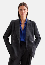 Zweireihiger Blazer mit Pattentaschen aus Flanell in Grau |  Seidensticker Onlineshop