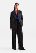 Blazer croisé en mélange de laine à poches à rabat in Gris |  Seidensticker Onlineshop