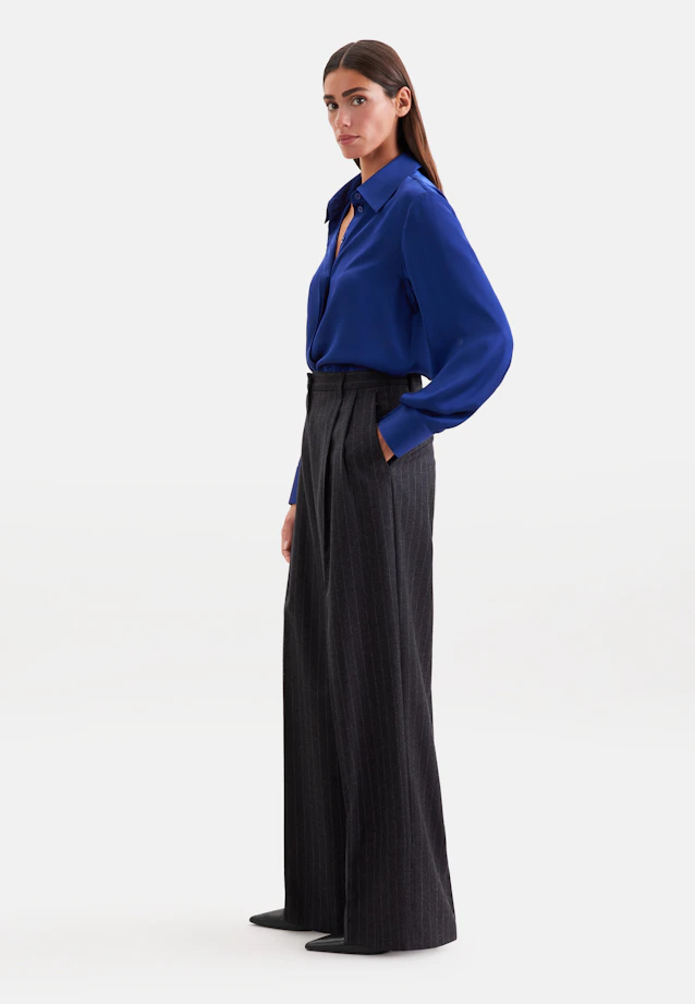 Pantalon à plis en mélange de laine in Gris |  Seidensticker Onlineshop