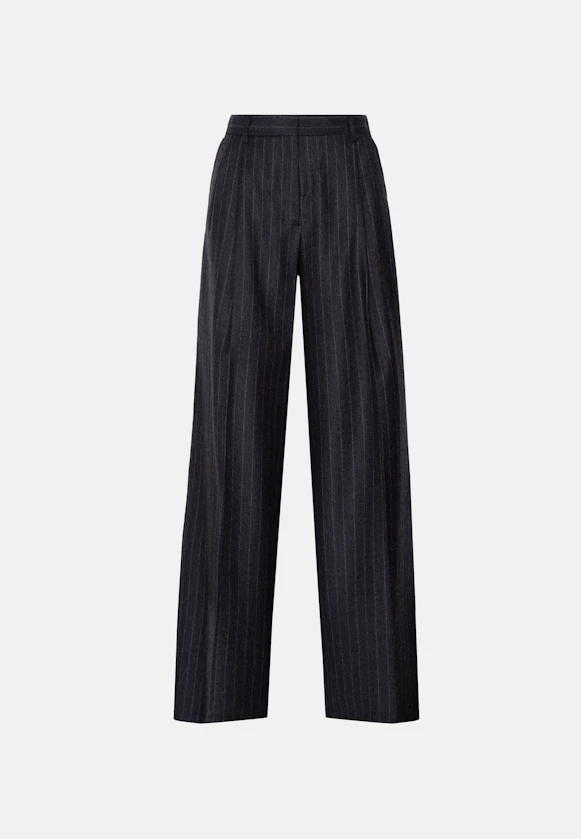 Pleated Wool Blend Trousers in Grey |  Seidensticker Onlineshop