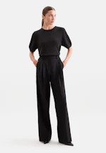 Bundfaltenhose aus einer Wollmischung in Schwarz |  Seidensticker Onlineshop