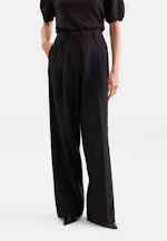 Bundfaltenhose aus einer Wollmischung in Schwarz |  Seidensticker Onlineshop