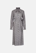 Satiniertes Kleid mit Schluppe und Bindeband in Schwarz |  Seidensticker Onlineshop