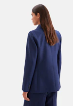 Zweiknopf Blazer mit Pattentaschen aus Wolle in Mittelblau |  Seidensticker Onlineshop