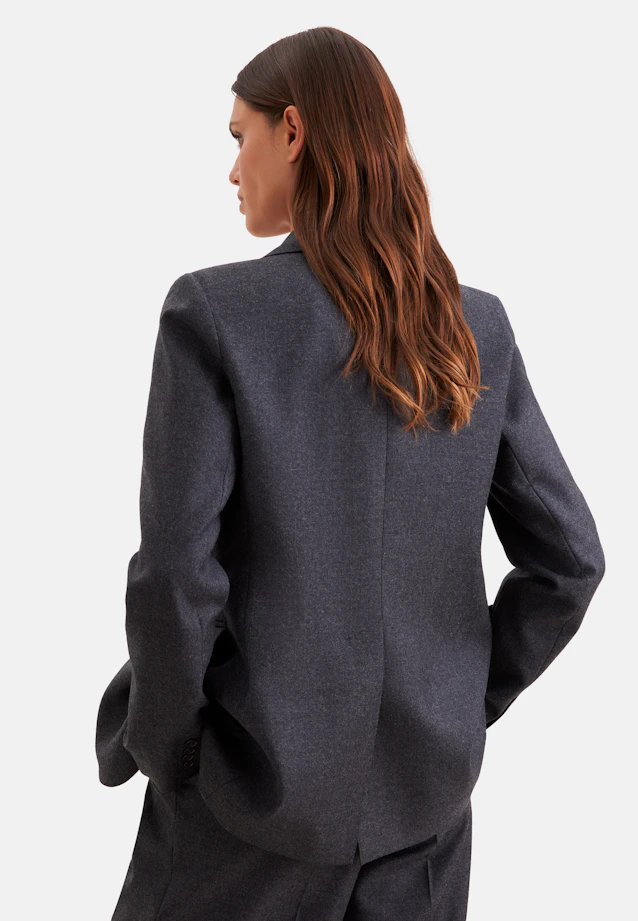 Zweiknopf Blazer mit Pattentaschen aus Wolle in Grau |  Seidensticker Onlineshop