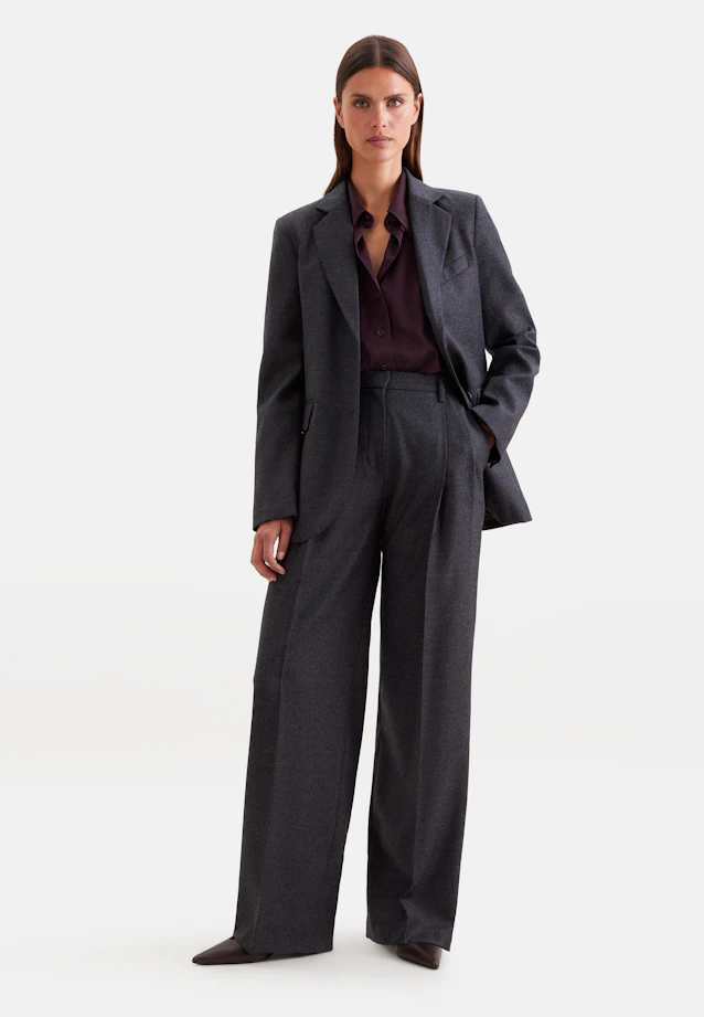 Zweiknopf Blazer mit Pattentaschen aus Wolle in Grau |  Seidensticker Onlineshop