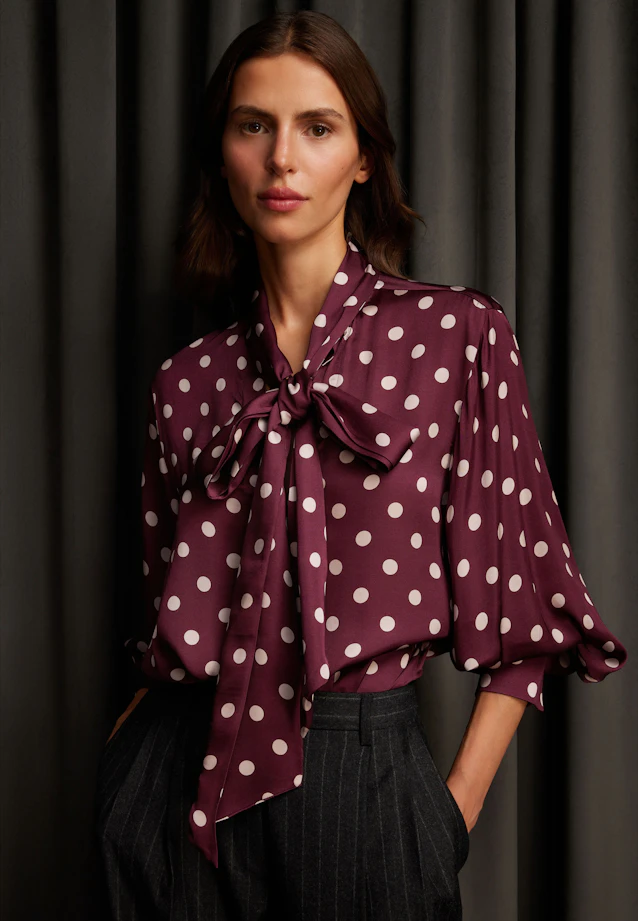 Boxy Bluse mit angesetzter Schluppe in Rot |  Seidensticker Onlineshop