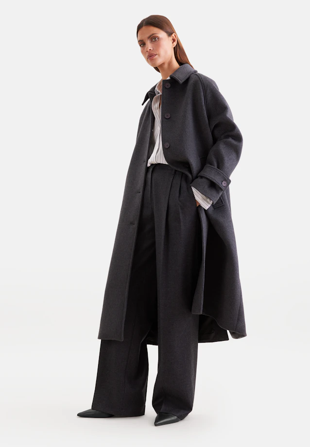 Wool mix  carcoat in Grey |  Seidensticker Onlineshop