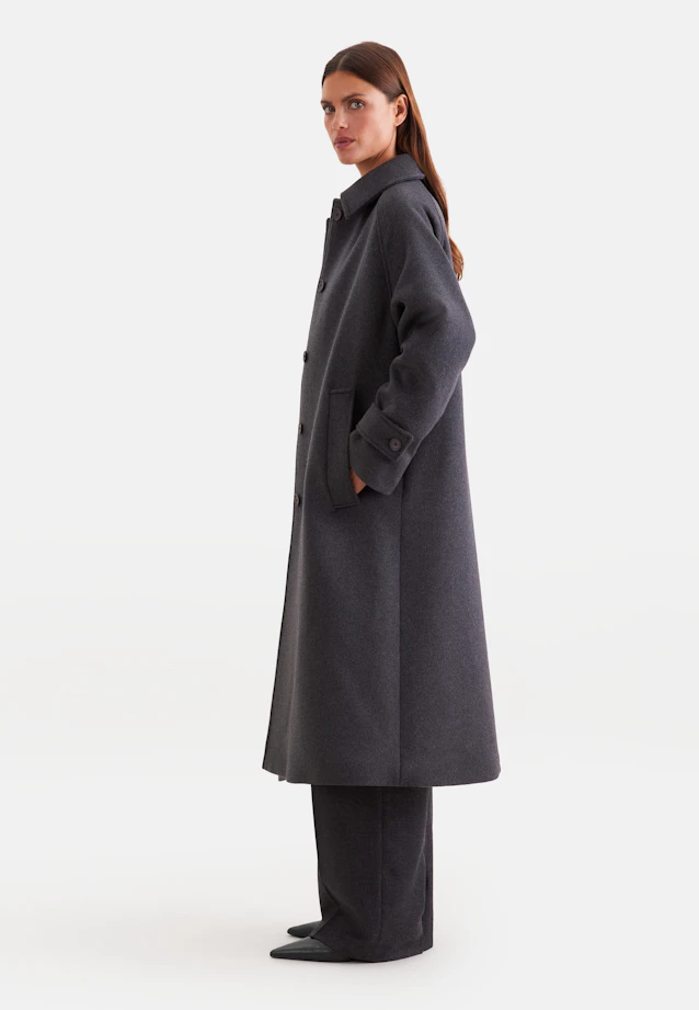 Wool mix  carcoat in Grey |  Seidensticker Onlineshop