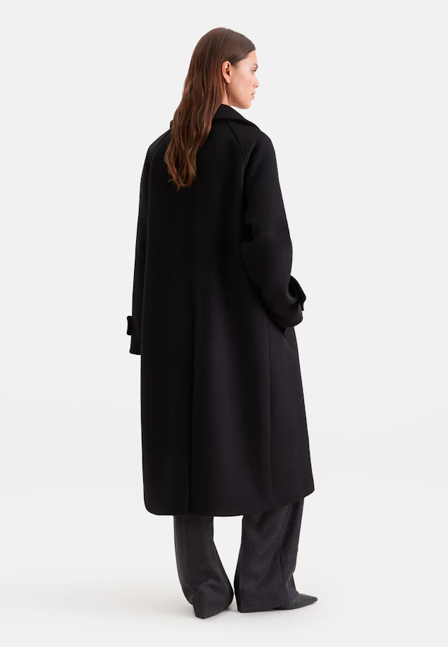 Wool mix  carcoat in Schwarz |  Seidensticker Onlineshop