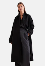 Wool mix  carcoat in Schwarz |  Seidensticker Onlineshop