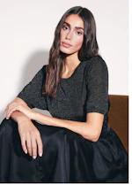 Regular Sweater Uni in Schwarz |  Seidensticker Onlineshop