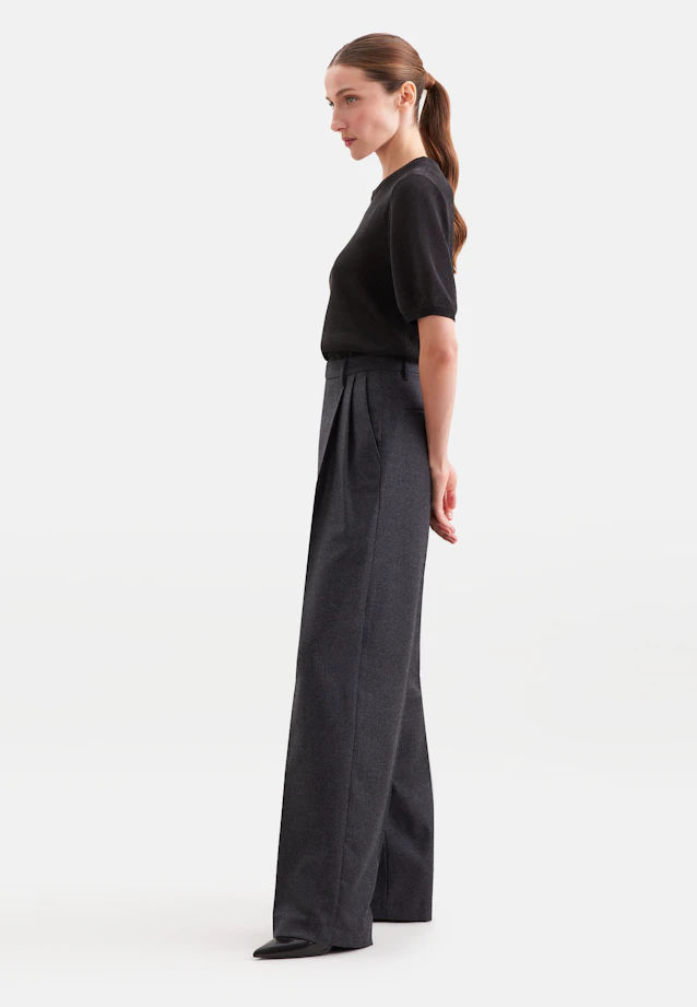 Regular Sweater Uni in Schwarz |  Seidensticker Onlineshop