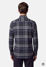 Regular Flanellhemd Karo in Mittelblau |  Seidensticker Onlineshop