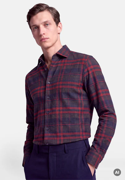 Regular Flannel shirt Check in Rot |  Seidensticker Onlineshop