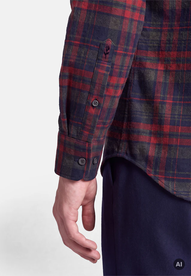 Regular Flannel shirt Check in Rot |  Seidensticker Onlineshop