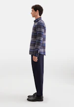 Slim Flannel shirt Check in Mittelblau |  Seidensticker Onlineshop