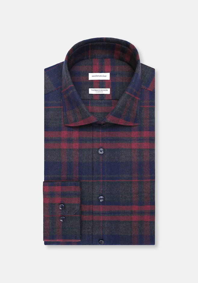 Slim Flanellhemd Karo in Rot | Seidensticker Onlineshop