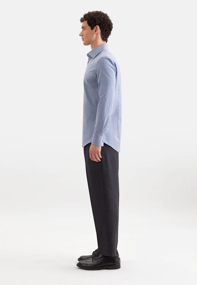Slim Business shirt Stripes in Mittelblau |  Seidensticker Onlineshop