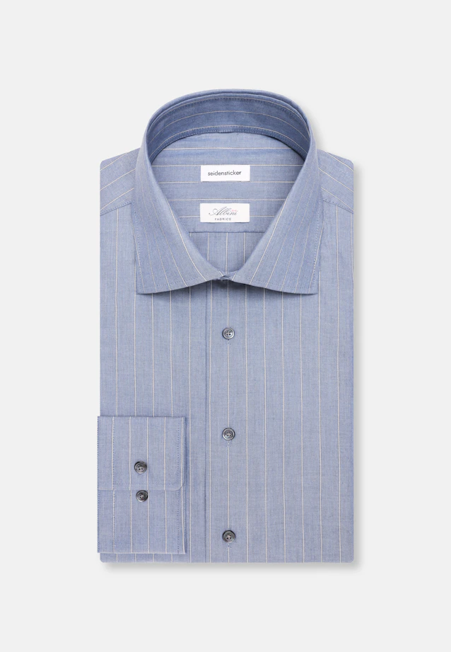 Slim Business shirt Stripes in Mittelblau |  Seidensticker Onlineshop
